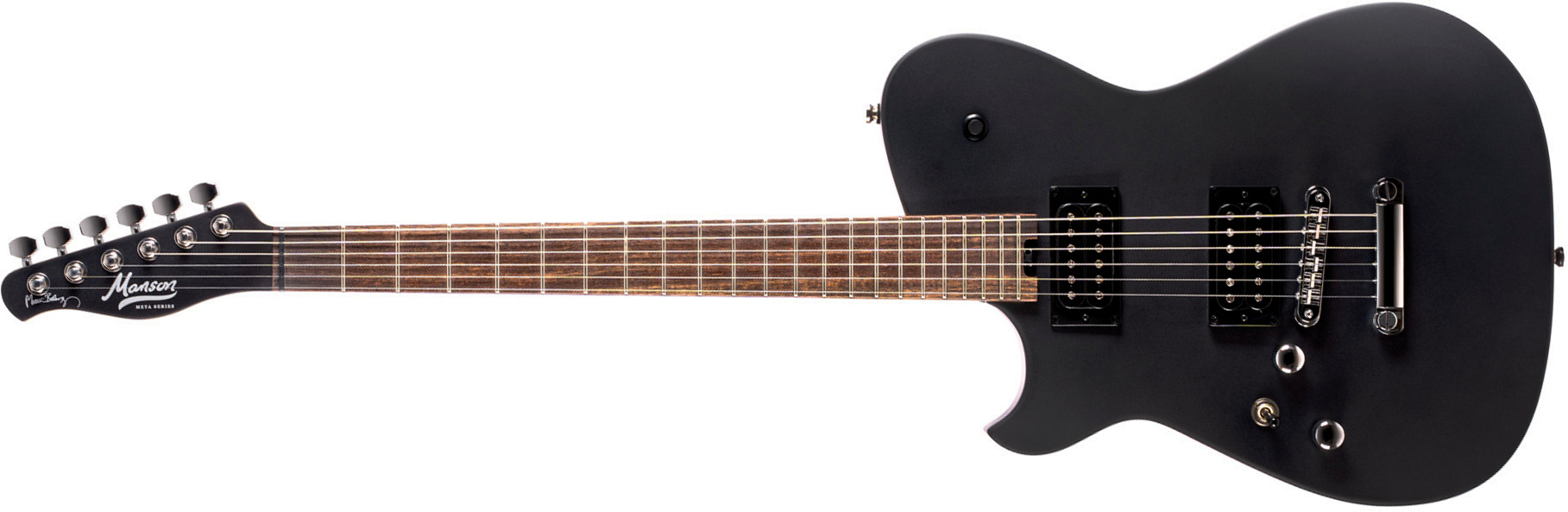 Cort Matthew Bellamy Mbm2h Gaucher Signature 2h Ht Lau - Satin Black - Guitarra eléctrica con forma de tel - Main picture