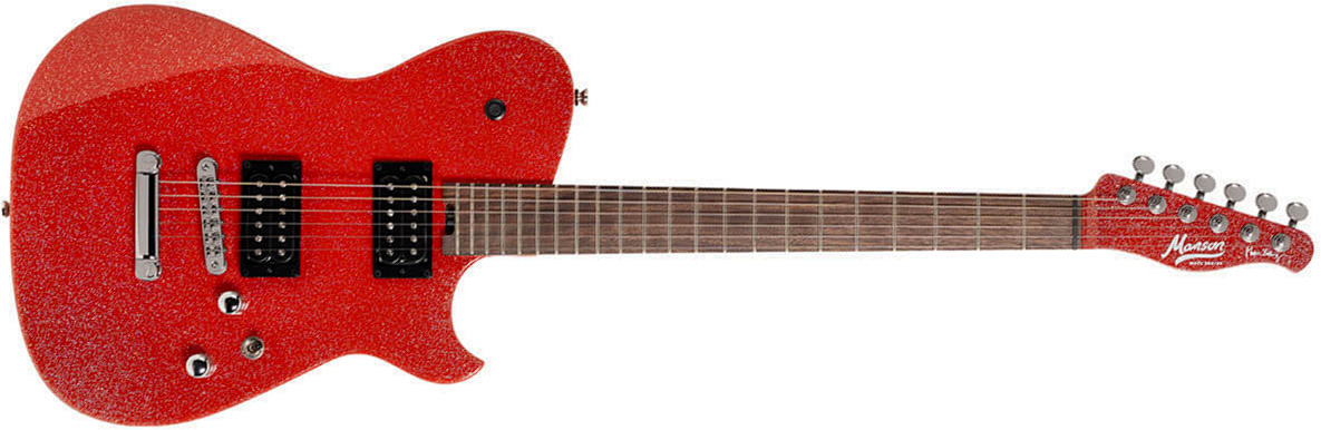 Cort Matthew Bellamy Mbm2h Meta Signature 2h Ht Lau - Red Sparkle - Guitarra eléctrica con forma de tel - Main picture
