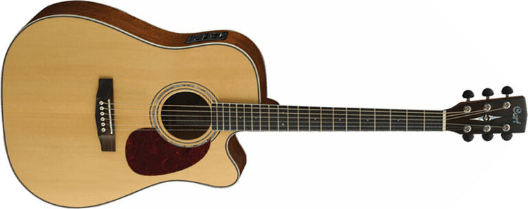 Cort Mr710f Dreadnought Cw Epicea Acajou Ova - Natural Satin - Guitarra acústica & electro - Main picture