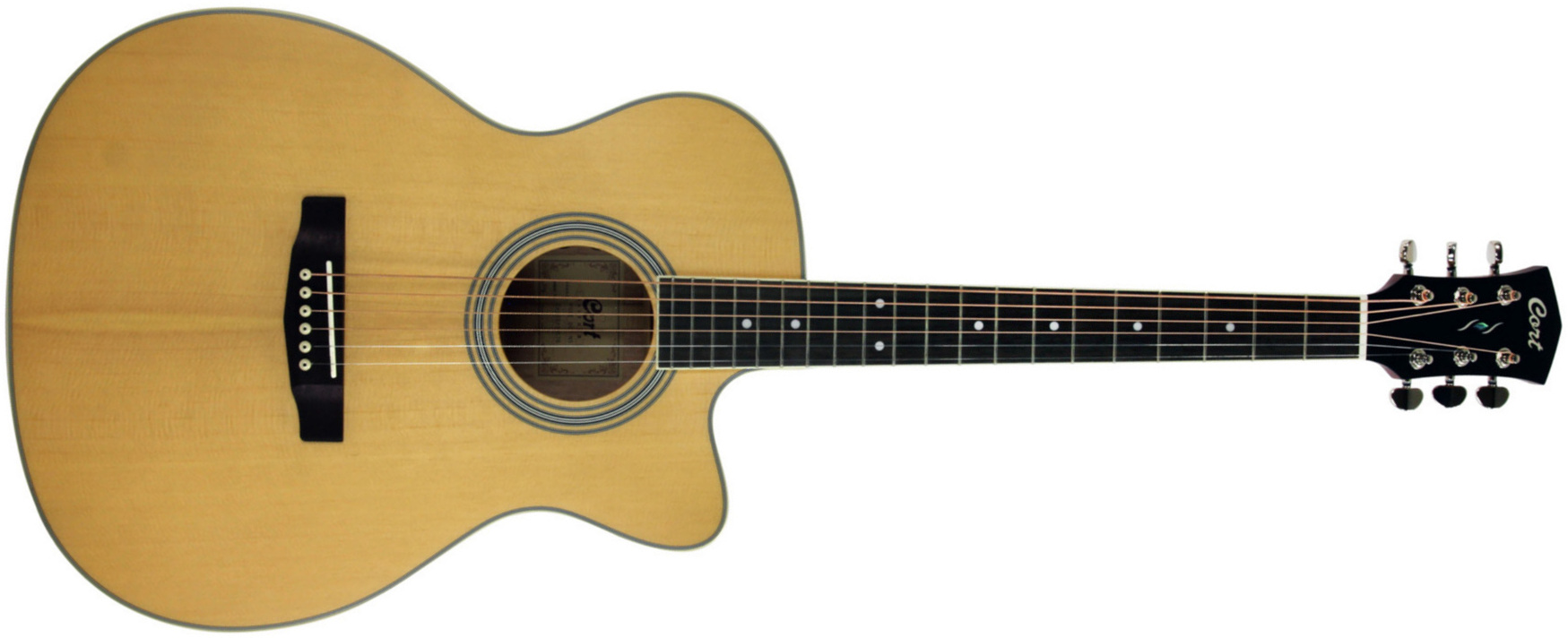 Cort Pure-ocf Om Electro Epicea Acajou Ov - Natural Satin - Guitarra folk - Main picture