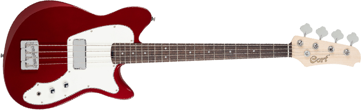 Cort Retro 304 Shsc Rw - Candy Apple Red - Bajo eléctrico de viaje - Main picture