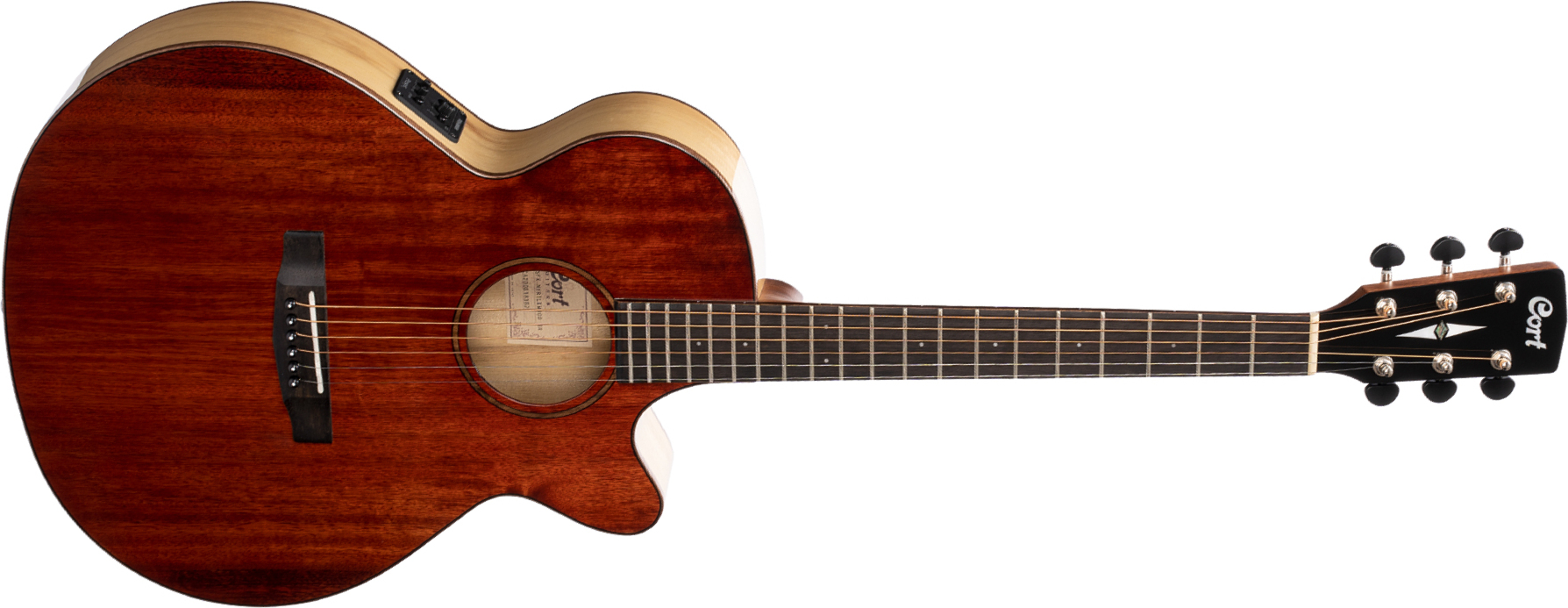 Cort Sfx Myrtlewood Concert Slim Cw Tout - Brown - Guitarra electro acustica - Main picture