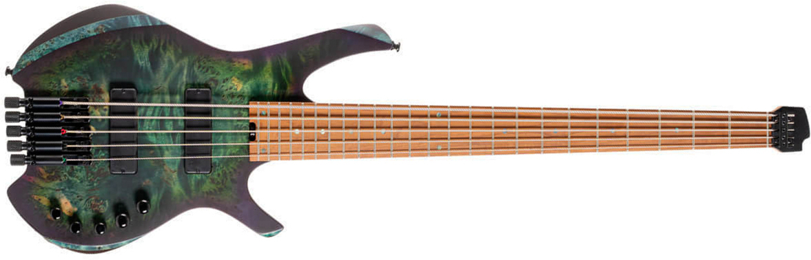 Cort Space 5c Artisan Active Bartolini Mn - Matte Star Dust Green - Bajo eléctrico de cuerpo sólido - Main picture