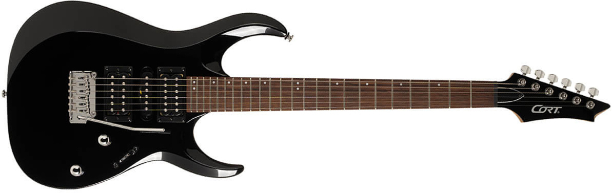 Cort X200 Hsh Trem Jat - Black - Guitarra eléctrica con forma de str. - Main picture