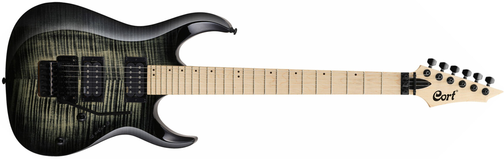 Cort X300 Fr Hh Mn - Grey Burst - Guitarra eléctrica con forma de str. - Main picture