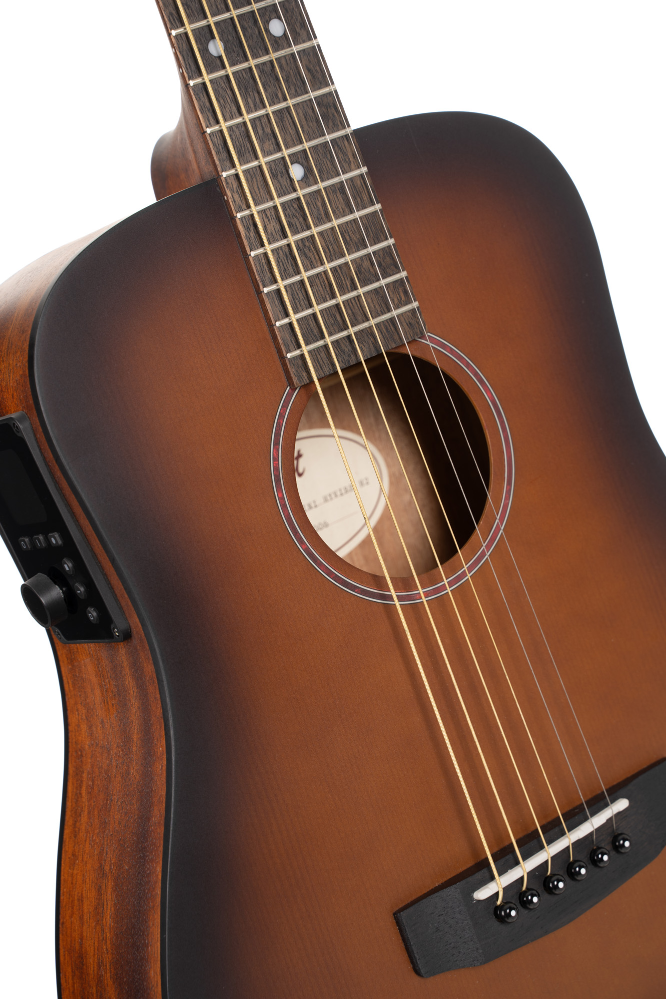 Cort Earth Go Hyvibe Epicea Acajou Lau - Brown Burst - Guitarra folk - Variation 4