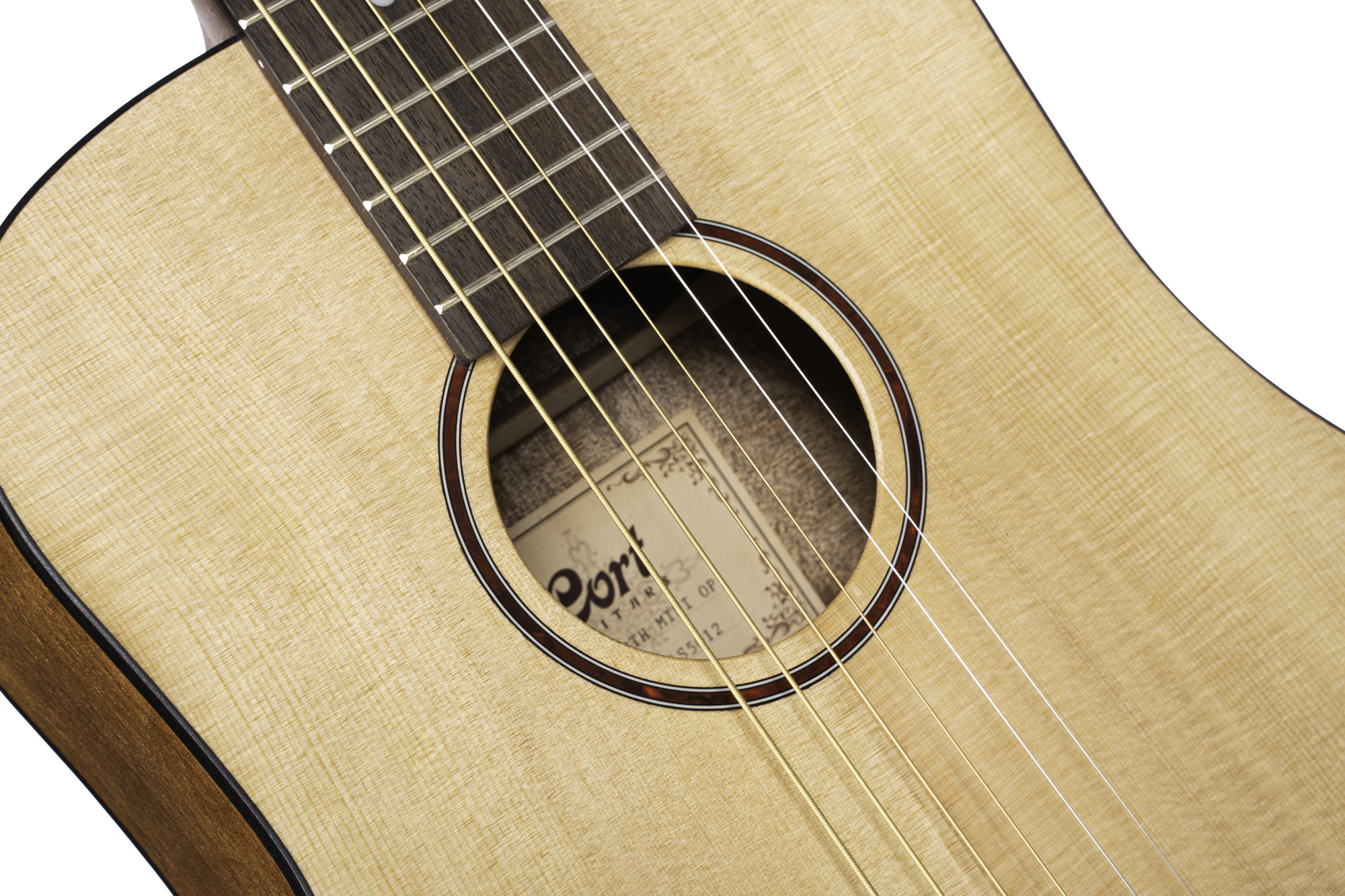 Cort Earth Mini Nat Epicea Acajou + Housse - Natural - Guitarra folk - Variation 2