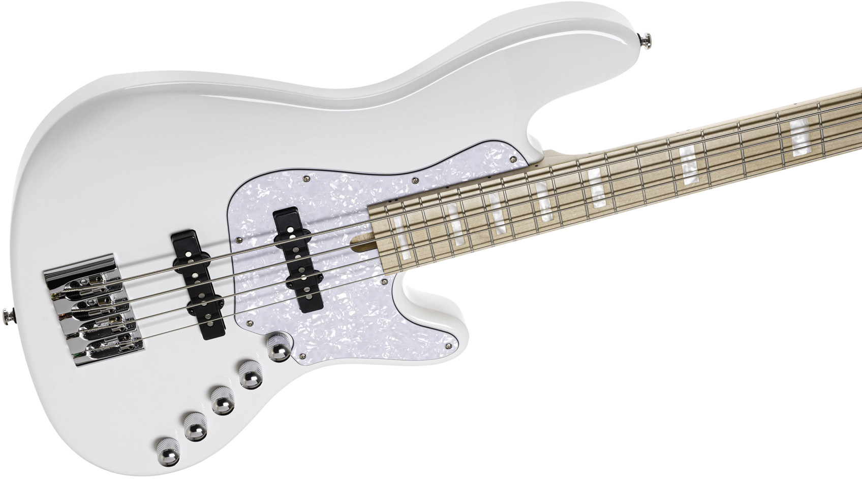 Cort Elrick Njs 4c Active Bartolini Mn - White - Bajo eléctrico de cuerpo sólido - Variation 2