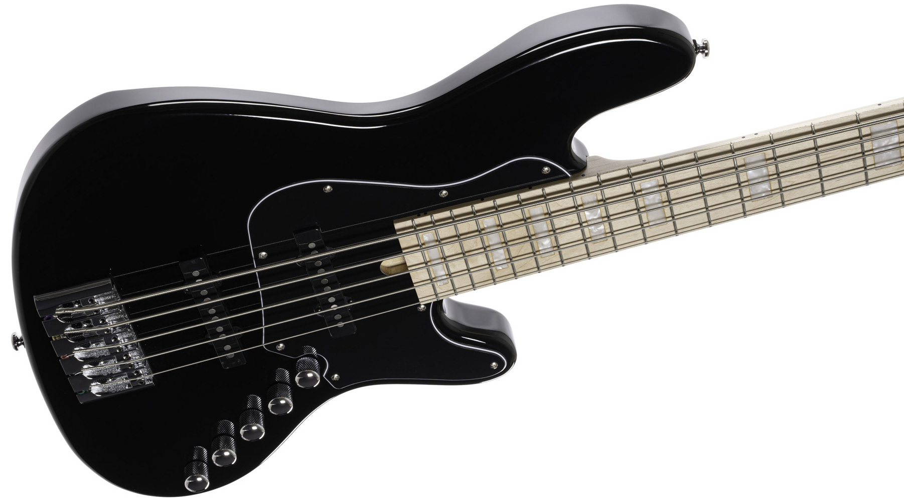 Cort Elrick Njs 5c Active Bartolini Mn - Black - Bajo eléctrico de cuerpo sólido - Variation 2