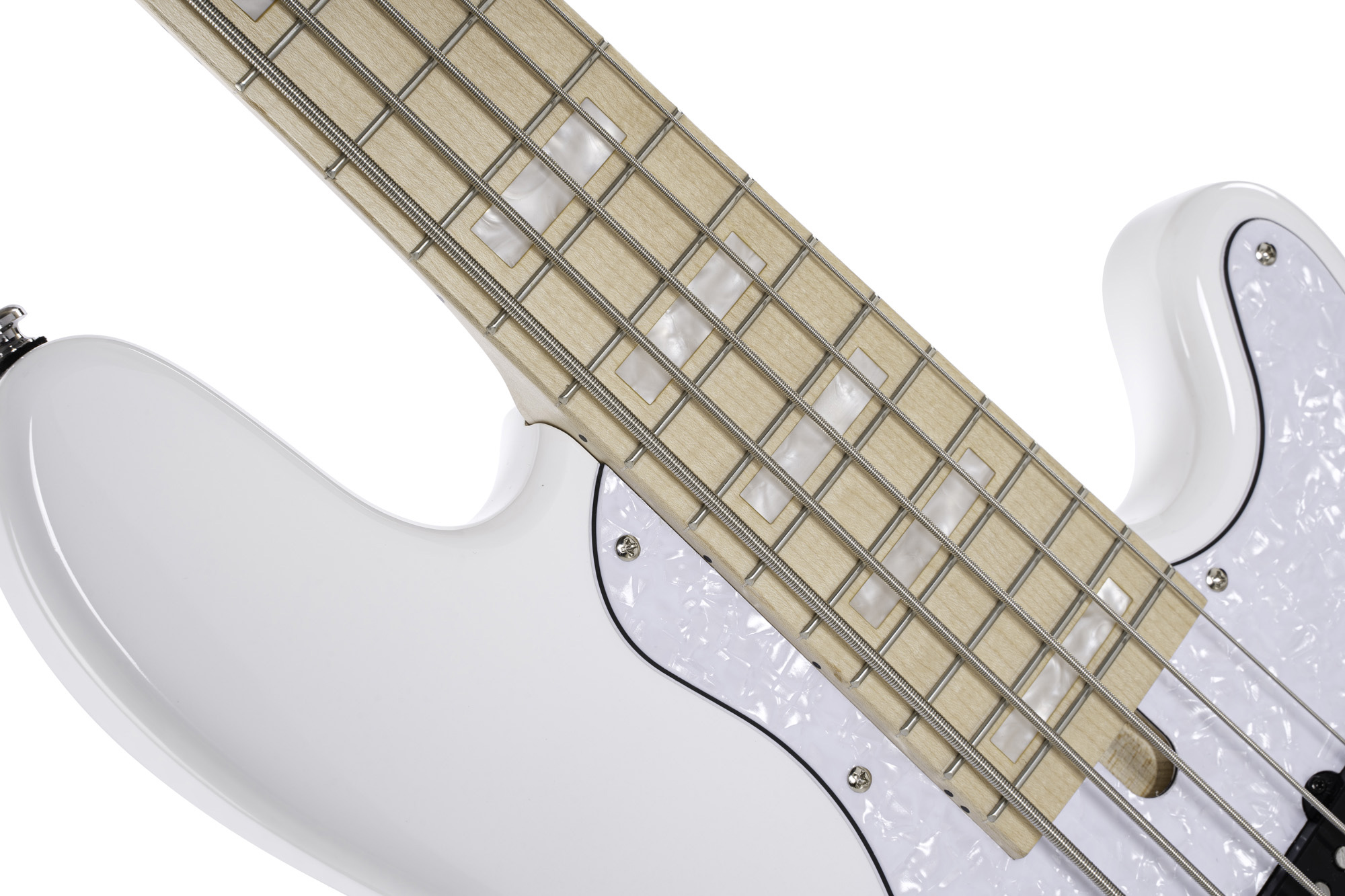 Cort Elrick Njs 5c Active Bartolini Mn - White - Bajo eléctrico de cuerpo sólido - Variation 4