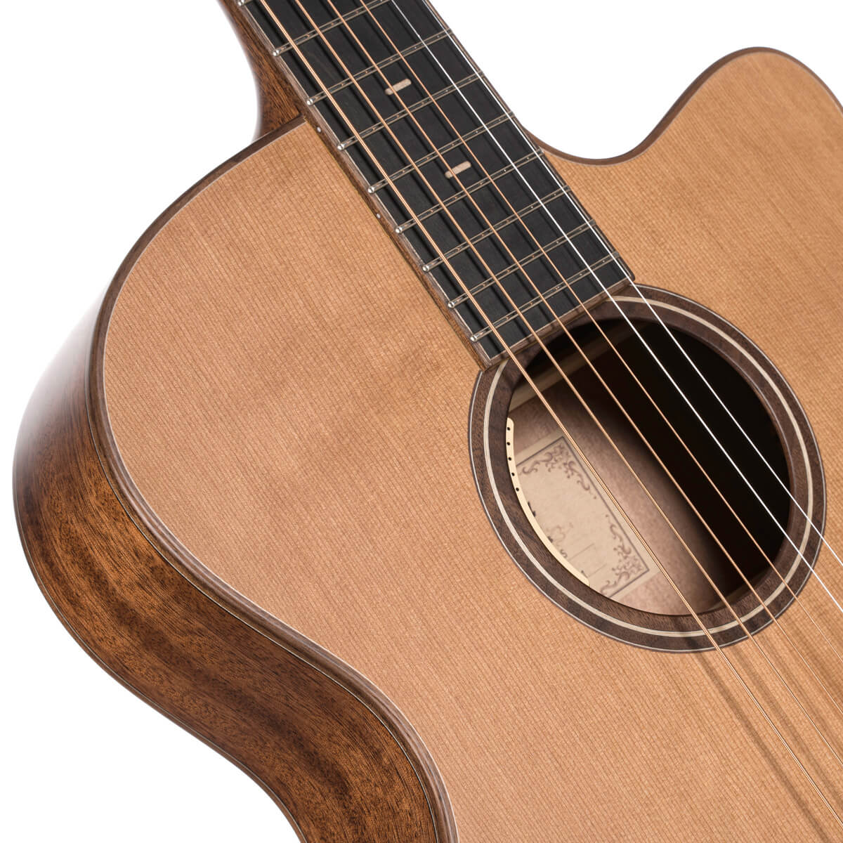 Cort Flow Oc Om Cw Cedre Acajou Eb - Natural Satin - Guitarra folk - Variation 4