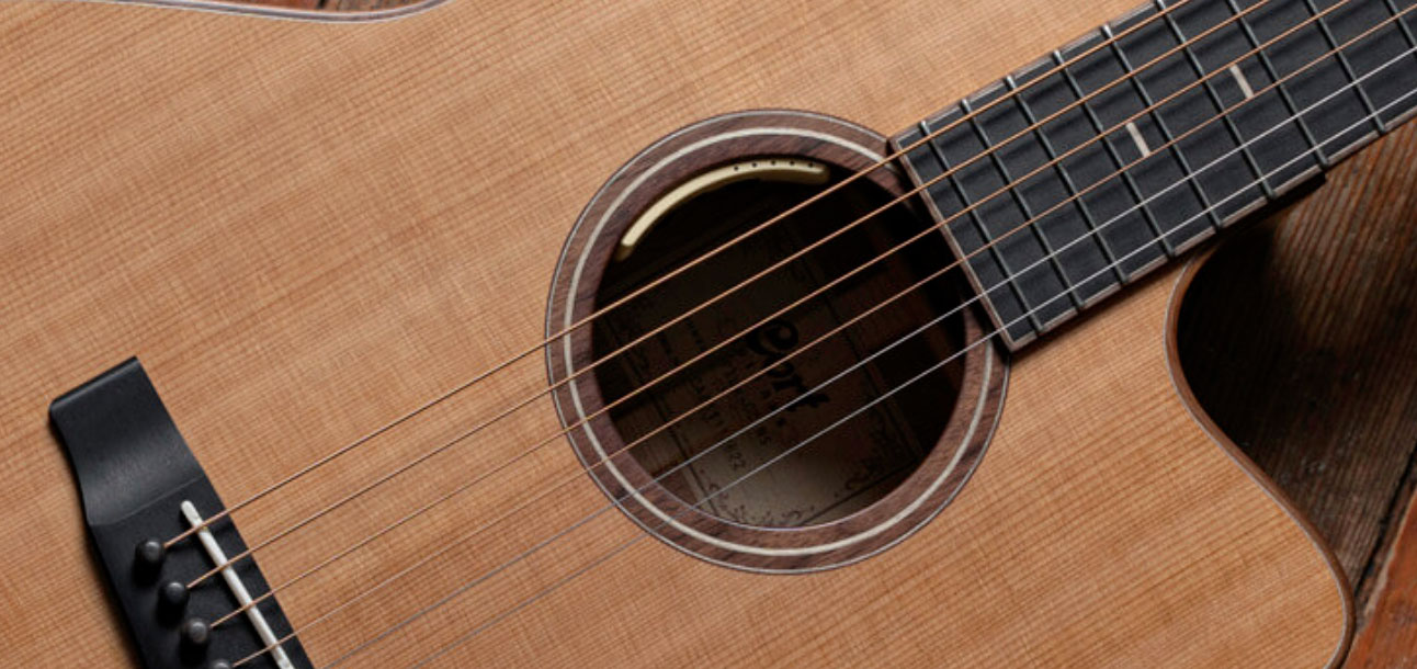 Cort Flow Oc Om Cw Cedre Acajou Eb - Natural Satin - Guitarra folk - Variation 6