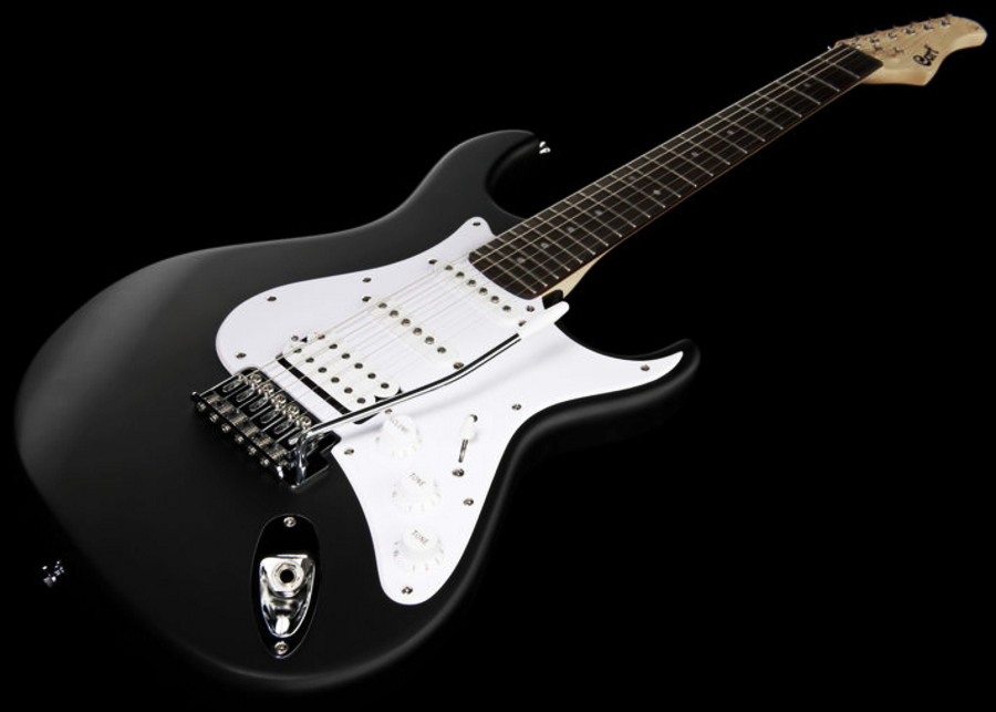 Cort G110 Bk Hss Trem - Black - Guitarra eléctrica con forma de str. - Variation 1