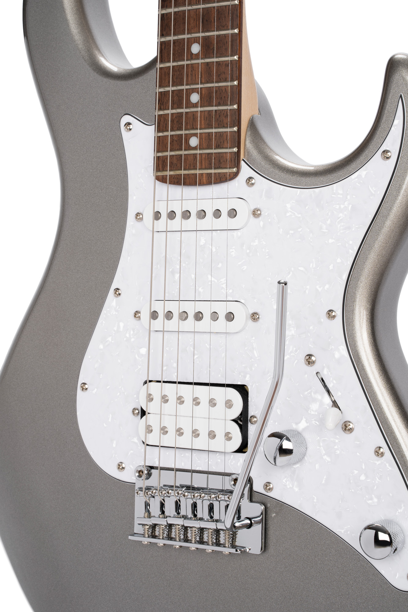 Cort G250 Svm Hss Trem Jat - Metallic Silver - Guitarra eléctrica con forma de str. - Variation 2
