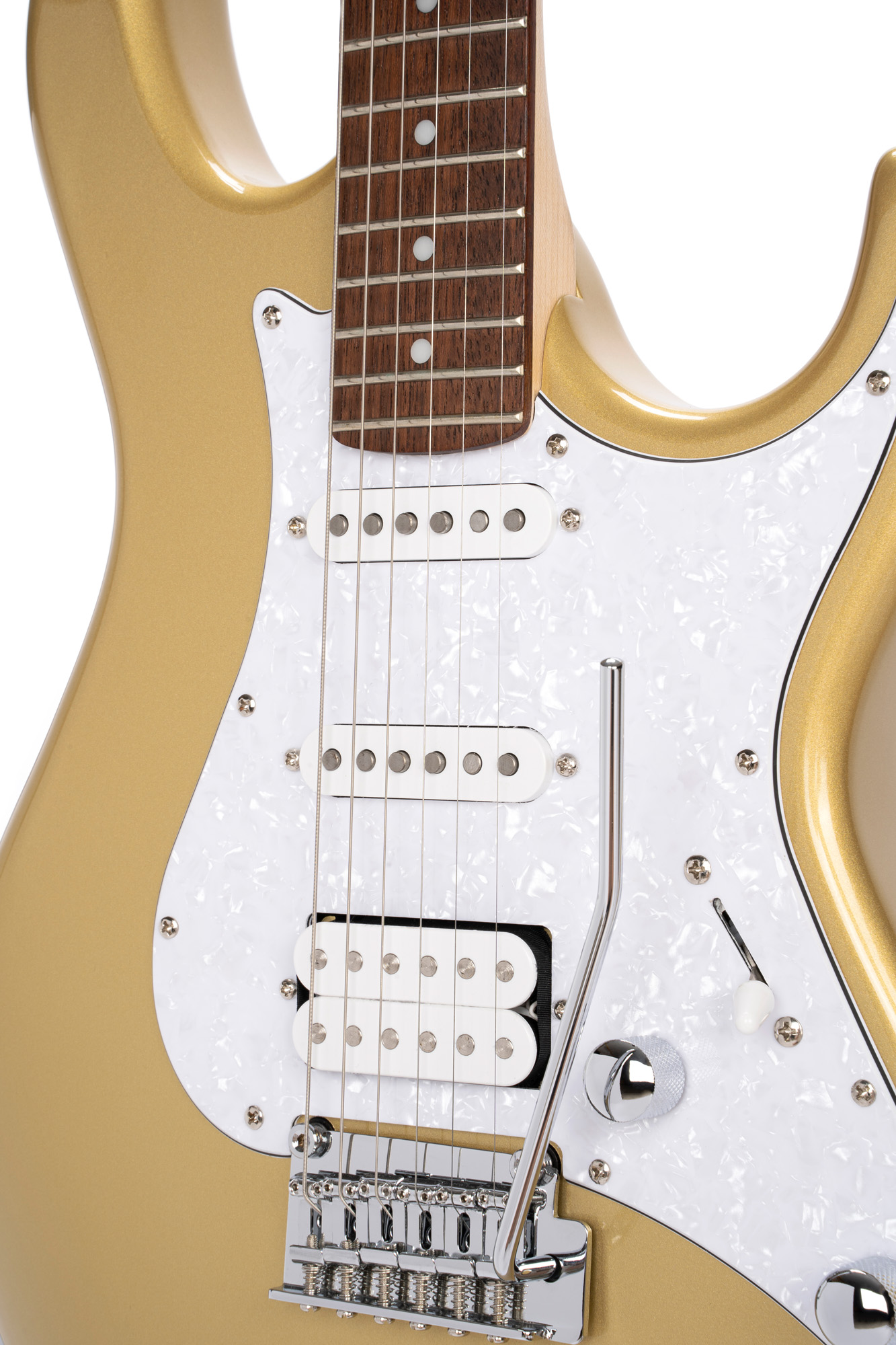 Cort G250 Svm Hss Trem Jat - Champagne Gold Metallic - Guitarra eléctrica con forma de str. - Variation 2