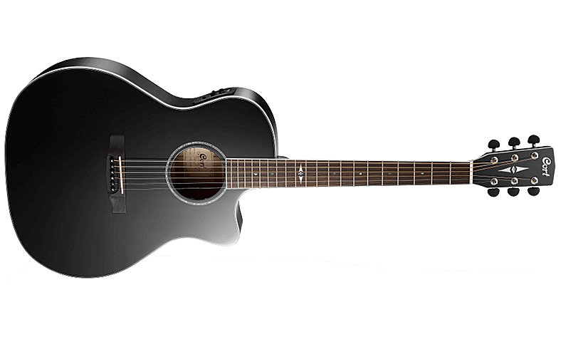 Cort Ga5f Bk Grand Regal Auditorium Cw Epicea Acajou 2016 - Black - Guitarra electro acustica - Variation 1