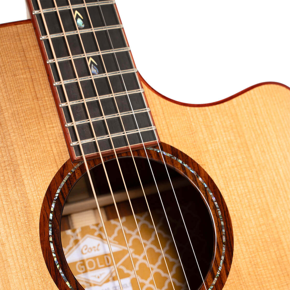 Cort Gold A10 Cocobolo Grand Auditorium Cw Epicea Cocobolo Eb - Natural - Guitarra folk - Variation 4