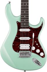 Guitarra eléctrica con forma de str. Cort G110 CGN TORTOISE PICKGUARD - Caribbean green