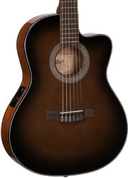 Guitarra clásica 4/4 Cort Jade E Nylon - Dark brown burst