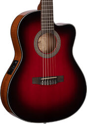 Guitarra clásica 4/4 Cort Jade E Nylon - Burgundy red burst