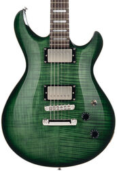 Guitarra eléctrica de doble corte Cort M600 - Trans Green Burst