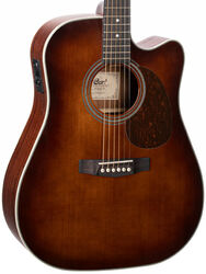 Guitarra folk Cort MR500E - Brown burst open pore