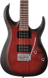 Guitarra eléctrica con forma de str. Cort X100 - Open pore black cherry burst