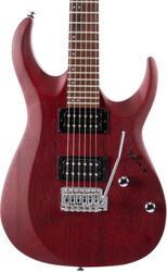 Guitarra eléctrica con forma de str. Cort X100 - Open pore black cherry