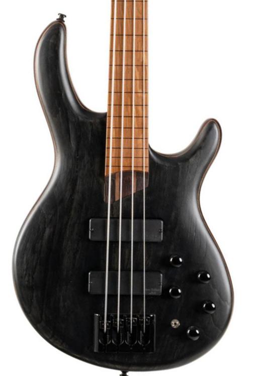 Bajo eléctrico de cuerpo sólido Cort B4 Element Fretless - Black