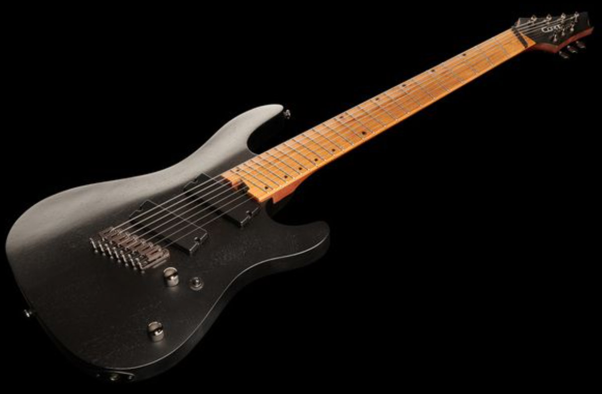 Cort Kx307 Multiscale 7c Ht Mn - Open Pore Black - Multi-Scale Guitar - Variation 1