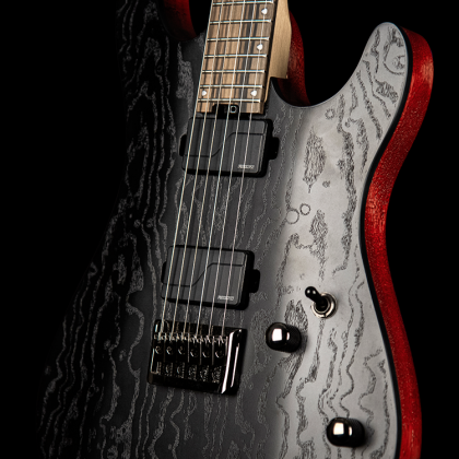 Guitarra eléctrica de cuerpo sólido Cort KX500 - etched black negro