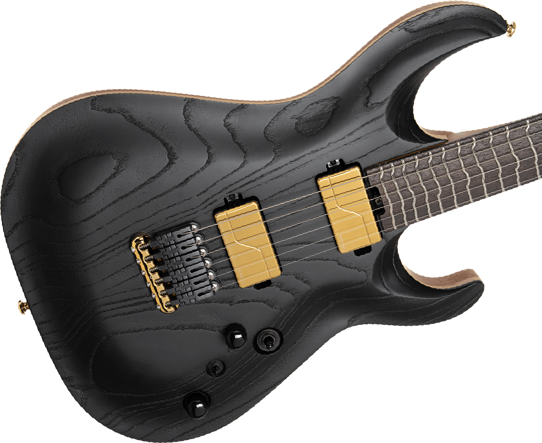 Cort Kx700tt True Temperament 2h Fishman Fluence Modern Ht Eb - Open Pore Black (gold Hardware) - Multi-Scale Guitar - Variation 2