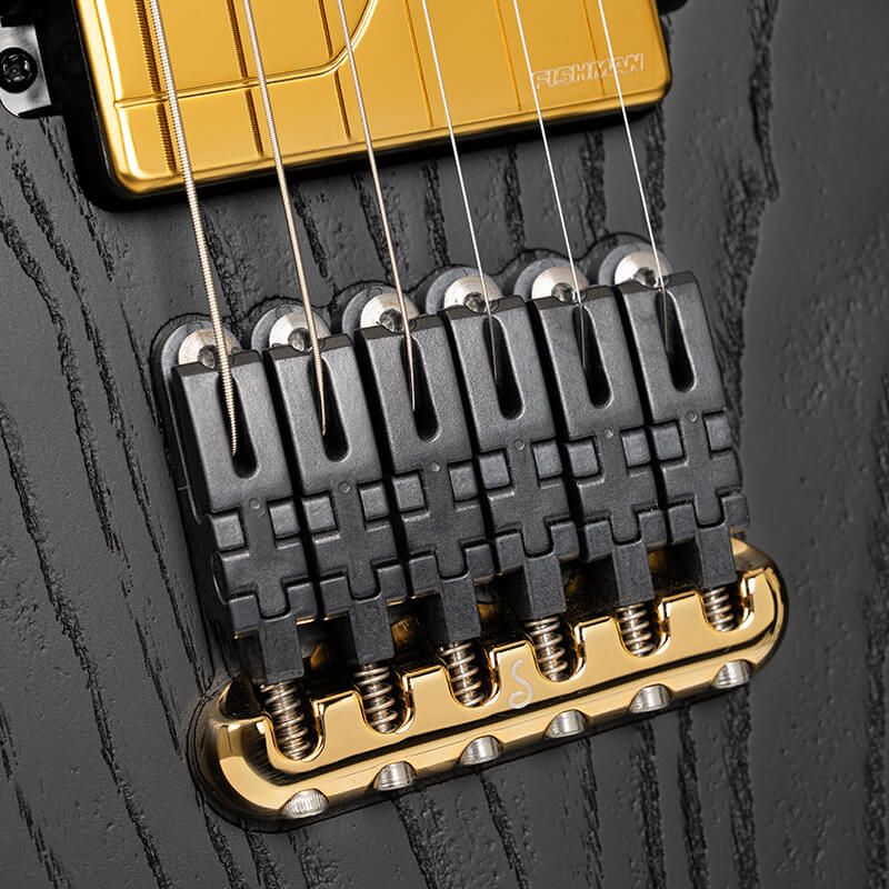 Cort Kx700tt True Temperament 2h Fishman Fluence Modern Ht Eb - Open Pore Black (gold Hardware) - Multi-Scale Guitar - Variation 5