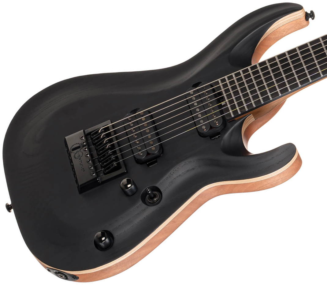 Cort Kx707 Evertune 2h Seymour Duncan Ht Eb - Open Pore Black - Guitarra eléctrica de 7 cuerdas - Variation 3