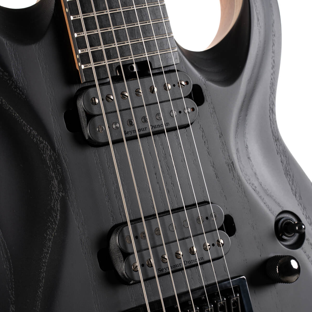 Cort Kx707 Evertune 2h Seymour Duncan Ht Eb - Open Pore Black - Guitarra eléctrica de 7 cuerdas - Variation 4