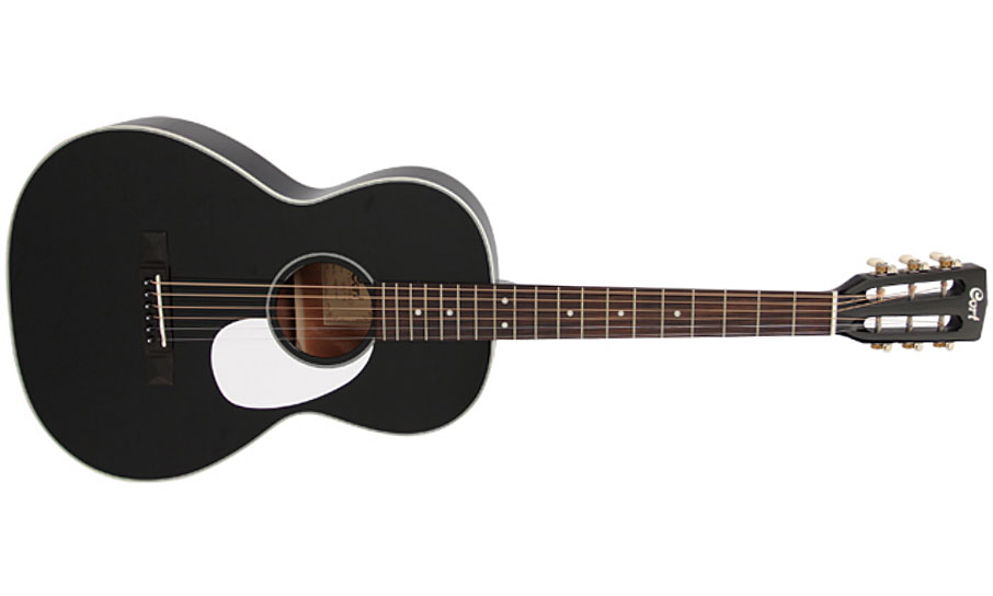 Cort L100p Bk Luce Parlor Epicea Acajou Fishman - Black - Guitarra acústica & electro - Variation 1