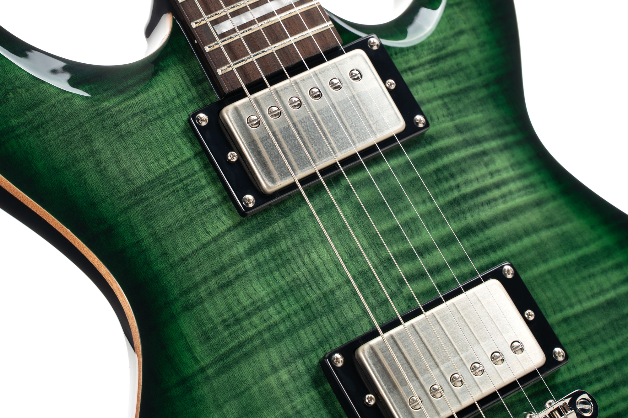Cort M600tgb  Hh Ht Rw - Trans Green Burst - Guitarra eléctrica de doble corte - Variation 2