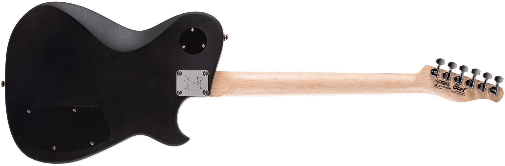 Cort Matthew Bellamy Mbm2h Gaucher Signature 2h Ht Lau - Satin Black - Guitarra eléctrica con forma de tel - Variation 1