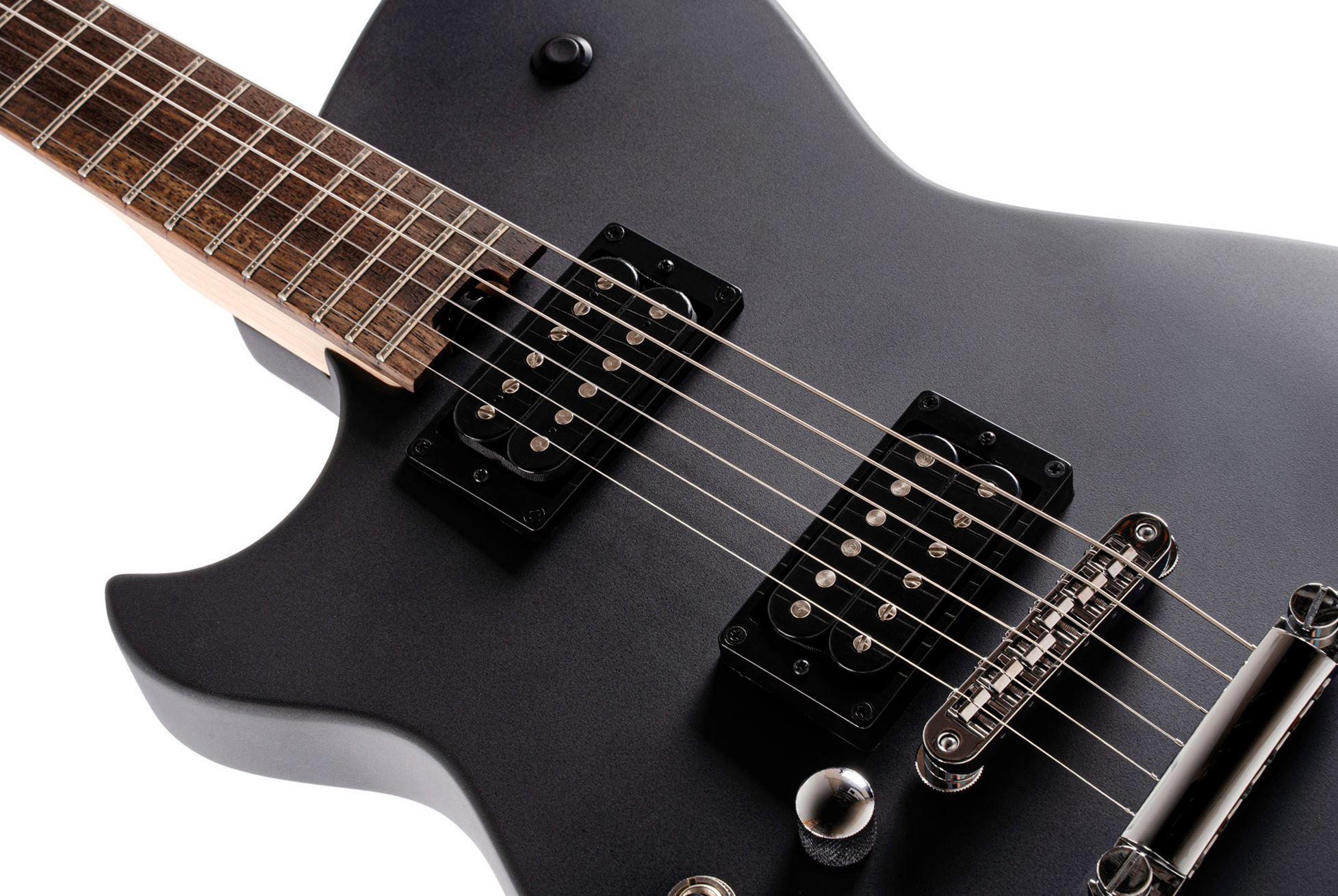 Cort Matthew Bellamy Mbm2h Gaucher Signature 2h Ht Lau - Satin Black - Guitarra eléctrica con forma de tel - Variation 2