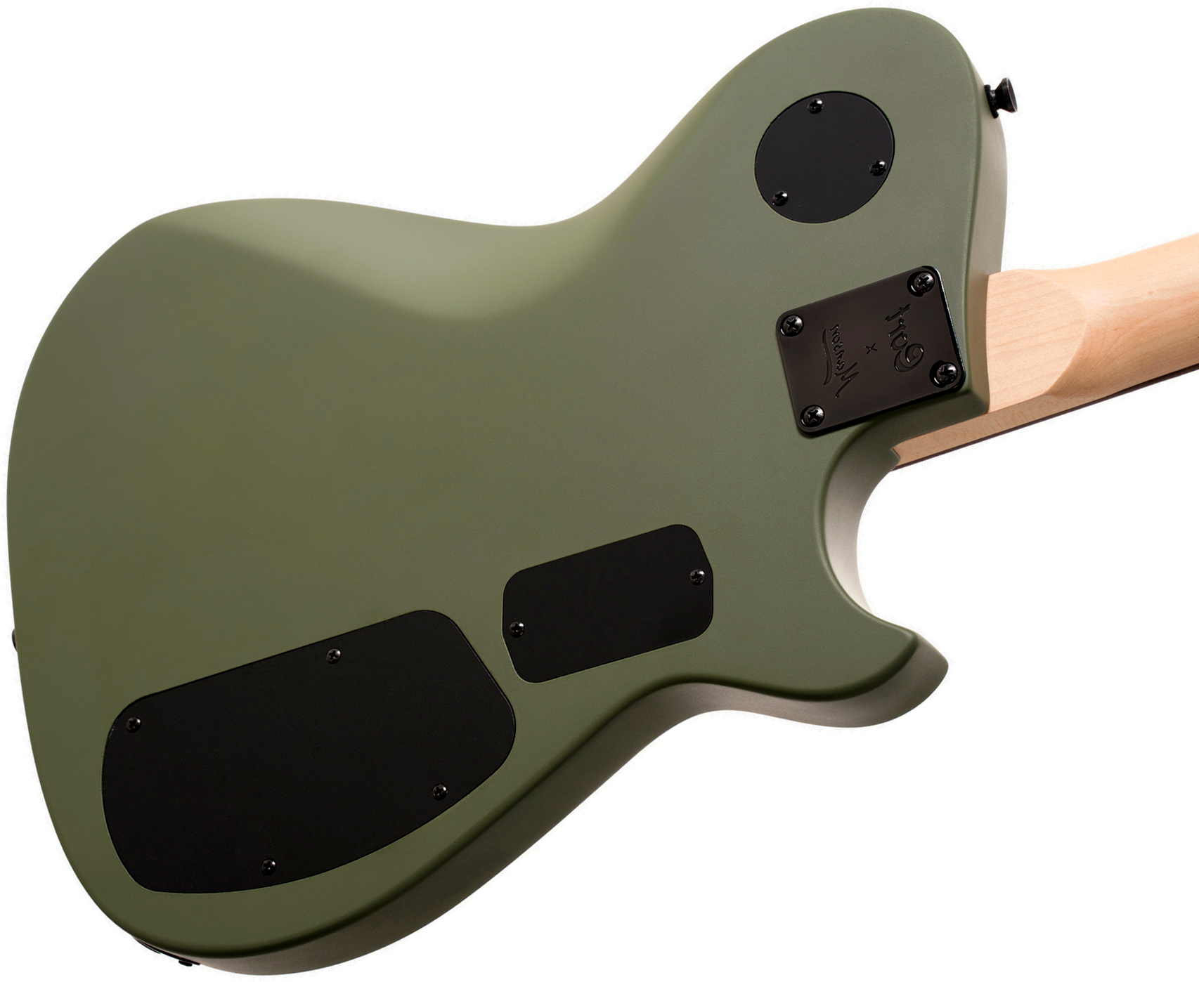 Cort Matthew Bellamy Mbm2h Gaucher Signature 2h Ht Lau - Satin Olive Green - Guitarra eléctrica con forma de tel - Variation 3