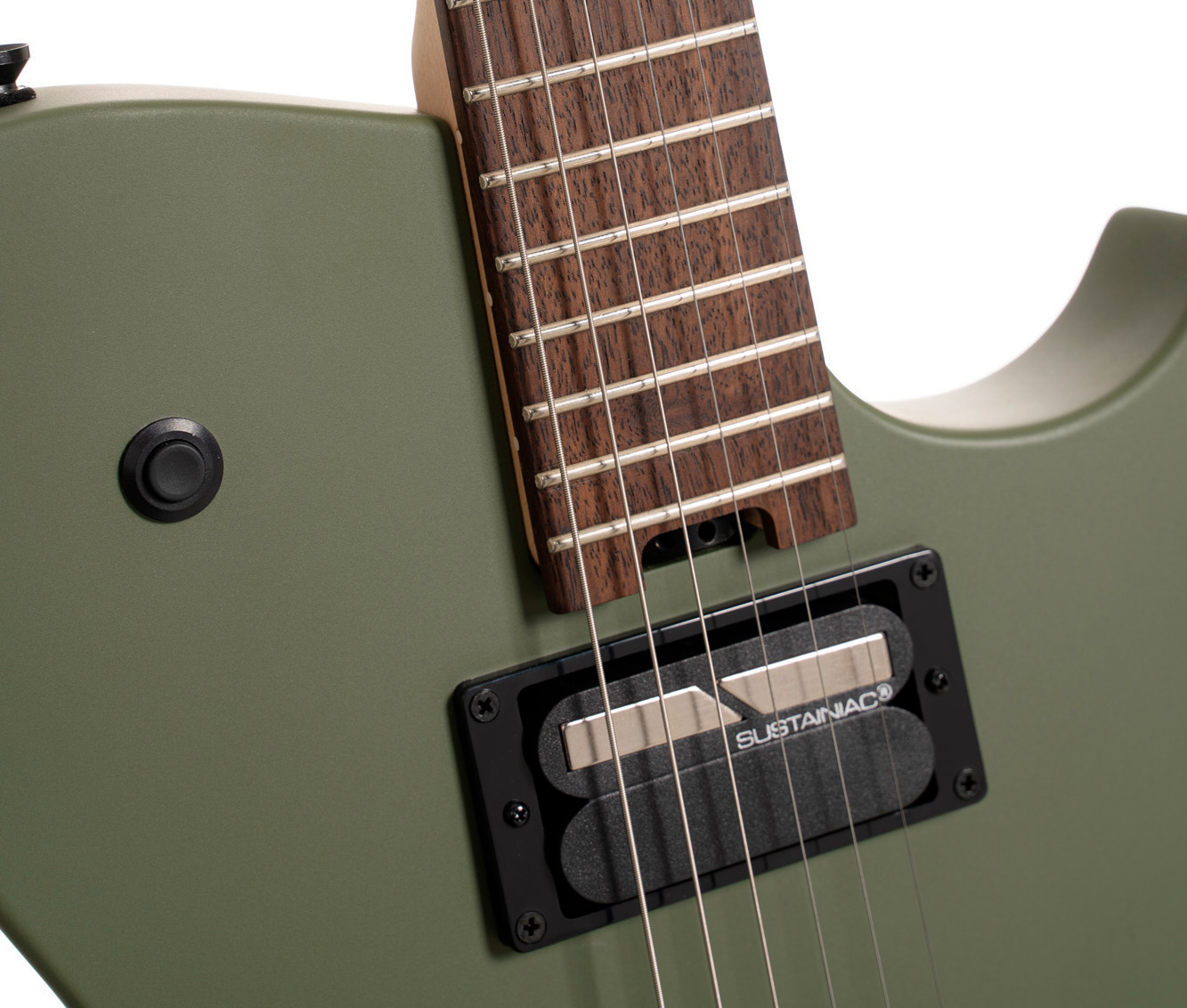 Cort Matthew Bellamy Mbm2h Gaucher Signature 2h Ht Lau - Satin Olive Green - Guitarra eléctrica con forma de tel - Variation 4
