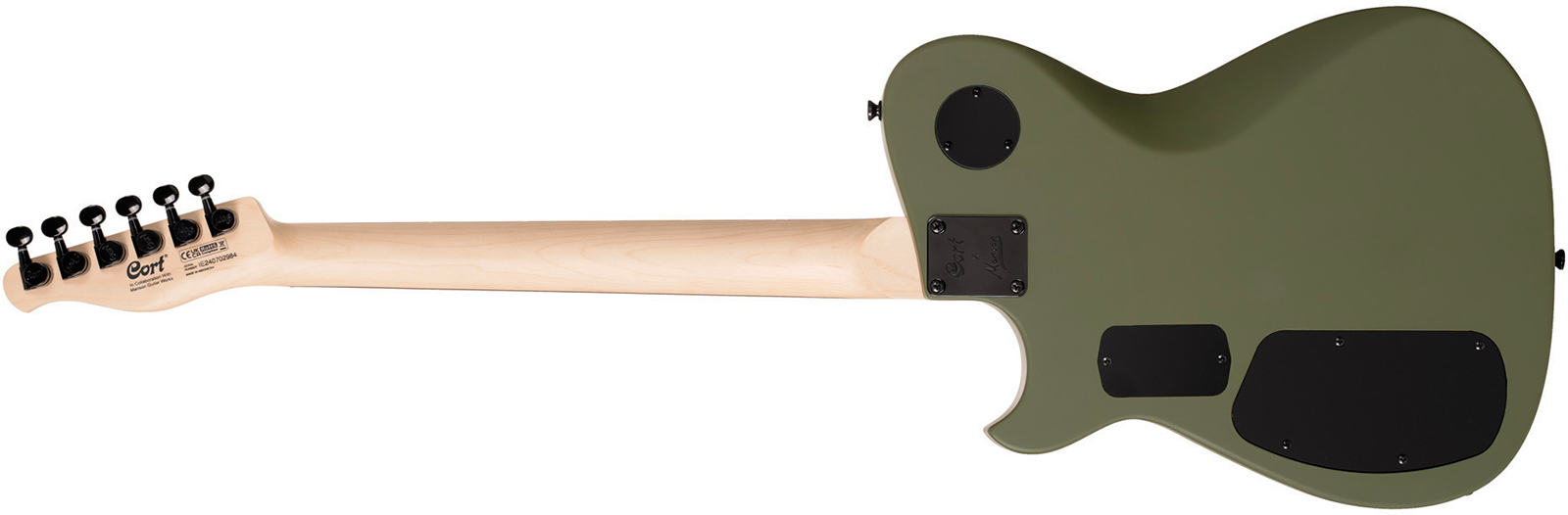 Cort Matthew Bellamy Mbm2h Sustainiac Meta Signature 2h Ht Lau - Satin Olive Green - Guitarra eléctrica con forma de tel - Variation 1