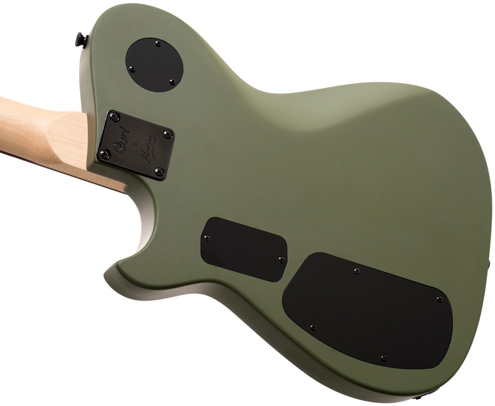 Cort Matthew Bellamy Mbm2h Sustainiac Meta Signature 2h Ht Lau - Satin Olive Green - Guitarra eléctrica con forma de tel - Variation 3