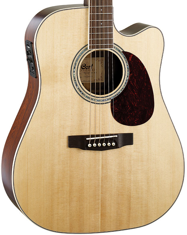 Cort Mr710f-md Nat Dreadnought Cw Electro Epicea Palissandre Rw - Natural - Guitarra electro acustica - Variation 1