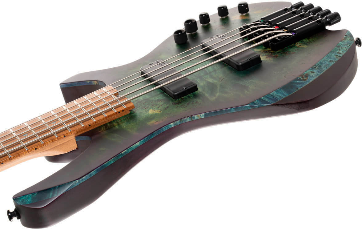 Cort Space 5c Artisan Active Bartolini Mn - Matte Star Dust Green - Bajo eléctrico de cuerpo sólido - Variation 3