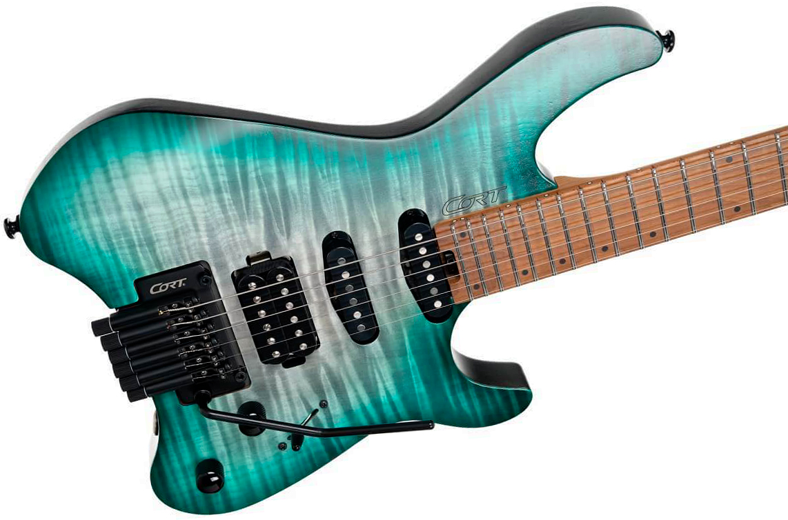 Cort Space G6tr 2h Fr Mn - Semi Gloss Lagoon - Guitarra eléctrica de doble corte - Variation 2