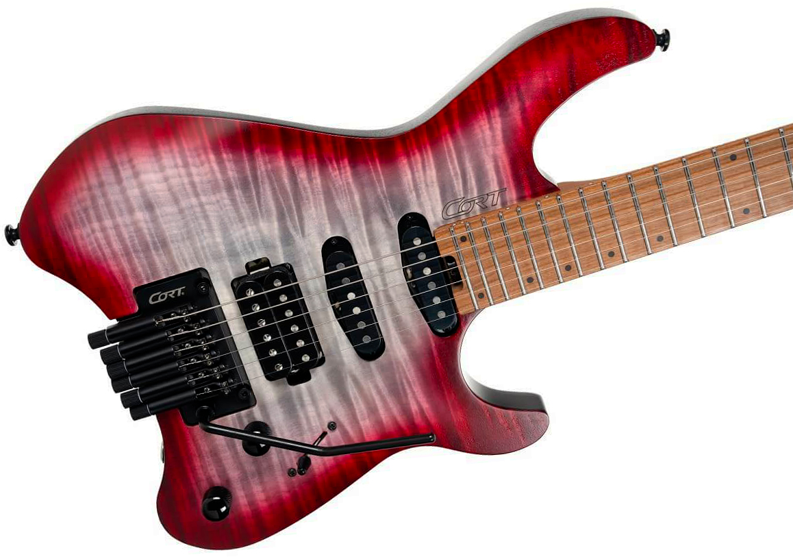 Cort Space G6tr 2h Fr Mn - Gloss Lava - Guitarra eléctrica de viaje - Variation 2