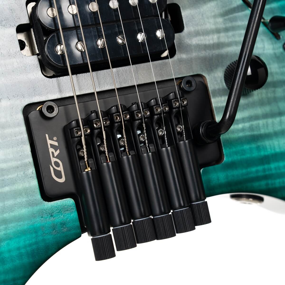 Cort Space G6tr 2h Fr Mn - Semi Gloss Lagoon - Guitarra eléctrica de doble corte - Variation 6