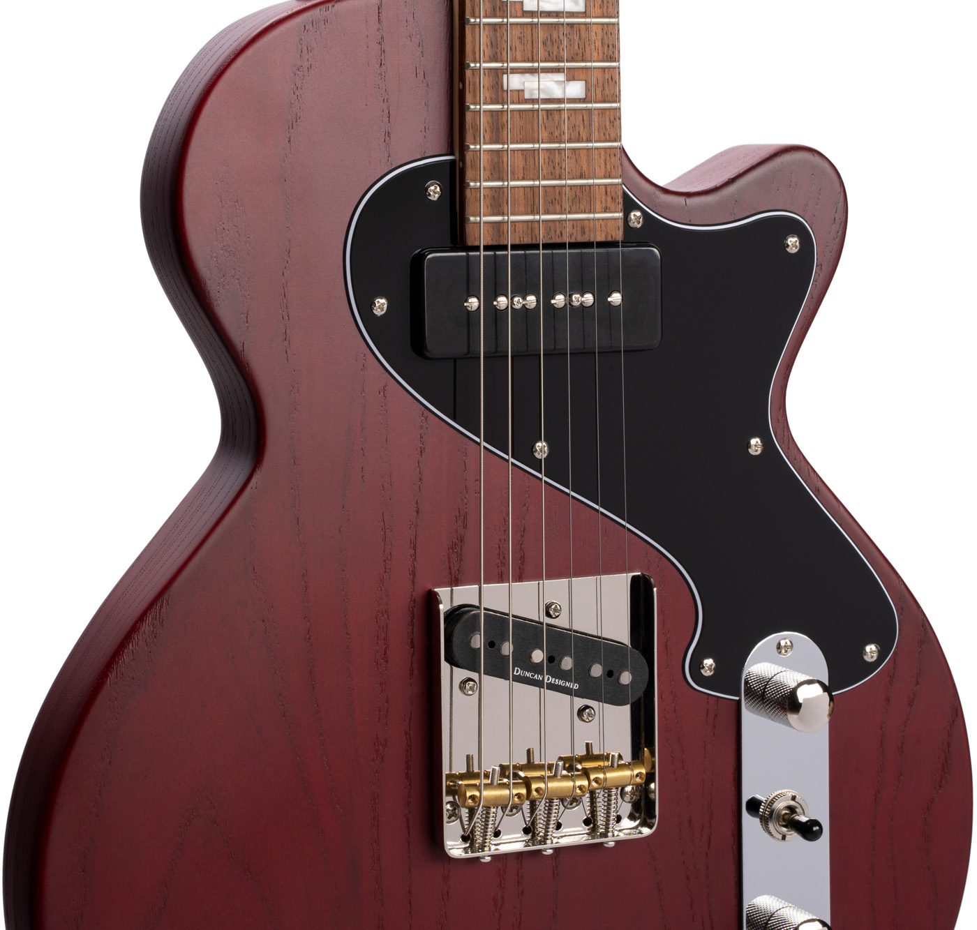 Cort Sunset Tc Opbr Ss Ht Jat - Open Pore Burgundy Red - Guitarra eléctrica de corte único. - Variation 2