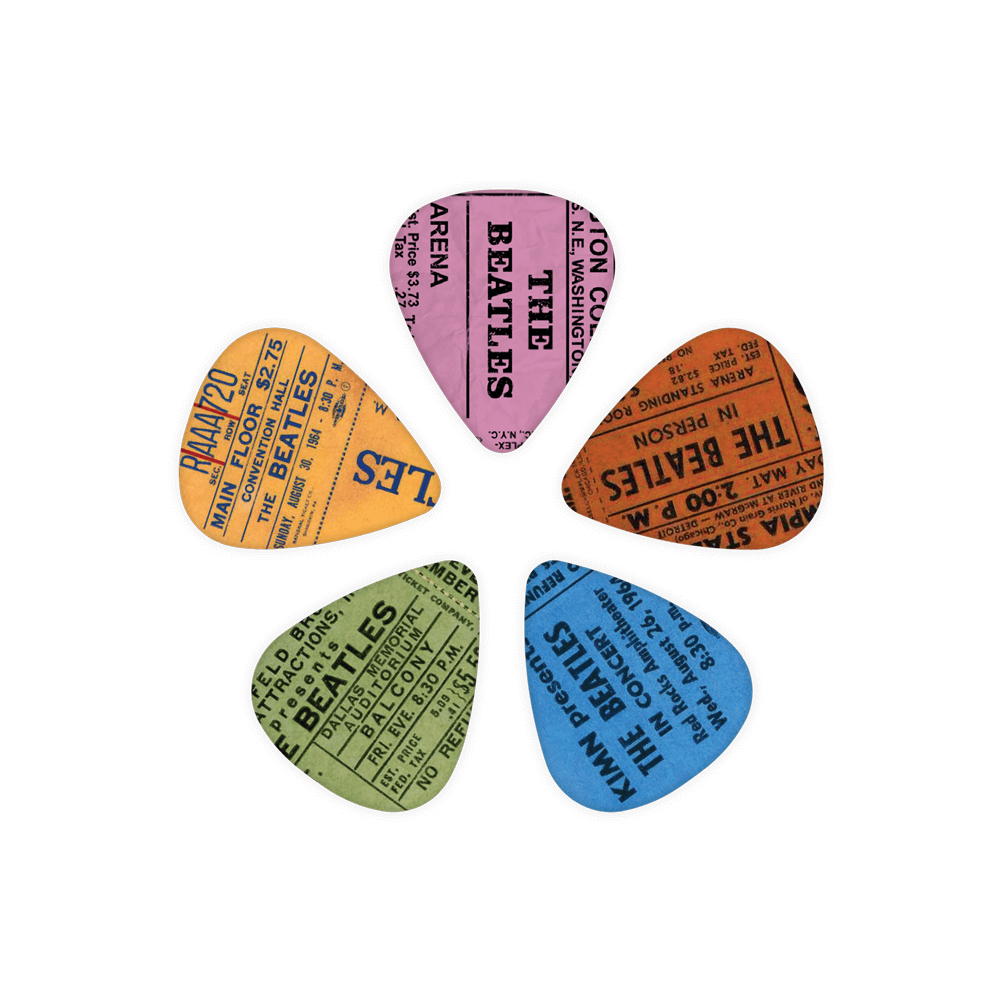 D'addario 1cwh4-10b11 Beatles 1964 Tour Ticket Stubs Guitar Picks, Medium Gauge (.70mm) 10-pack - Púas - Variation 1
